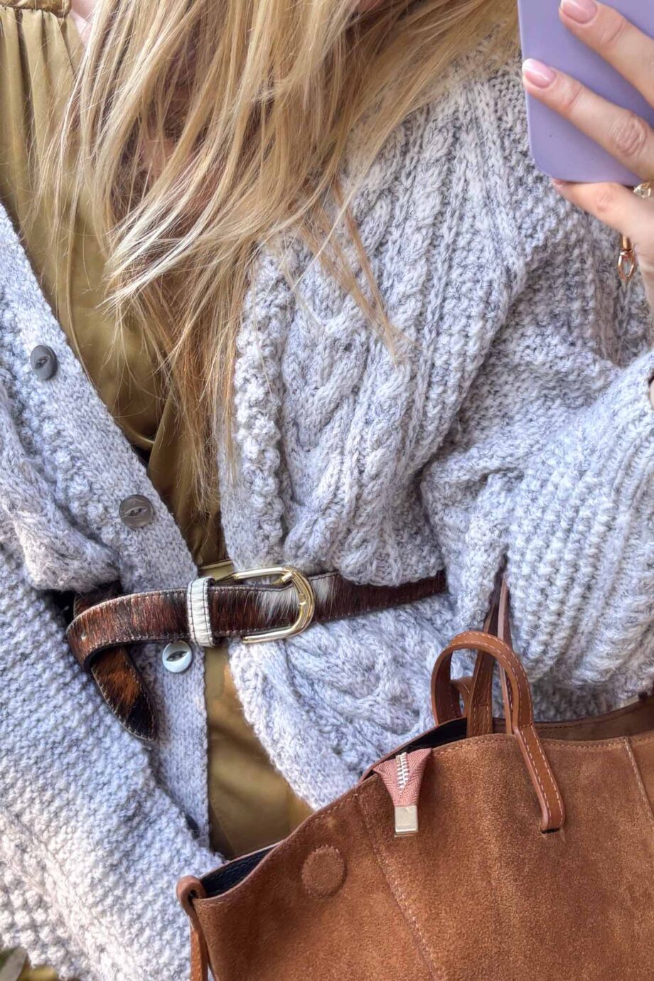 Celeste classica Italian cotton cardigan