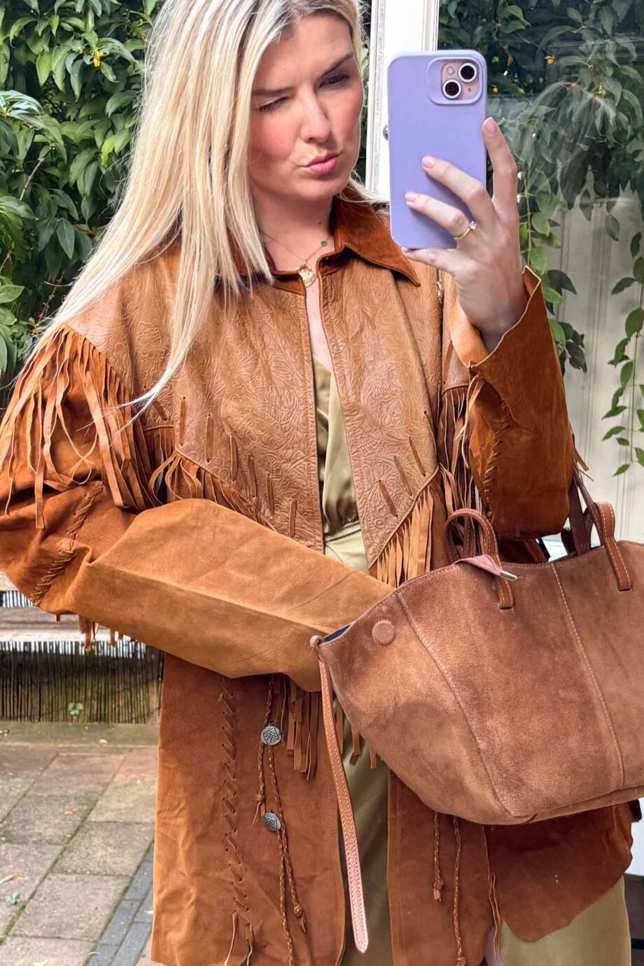 The 70s love story fringe suede jacket