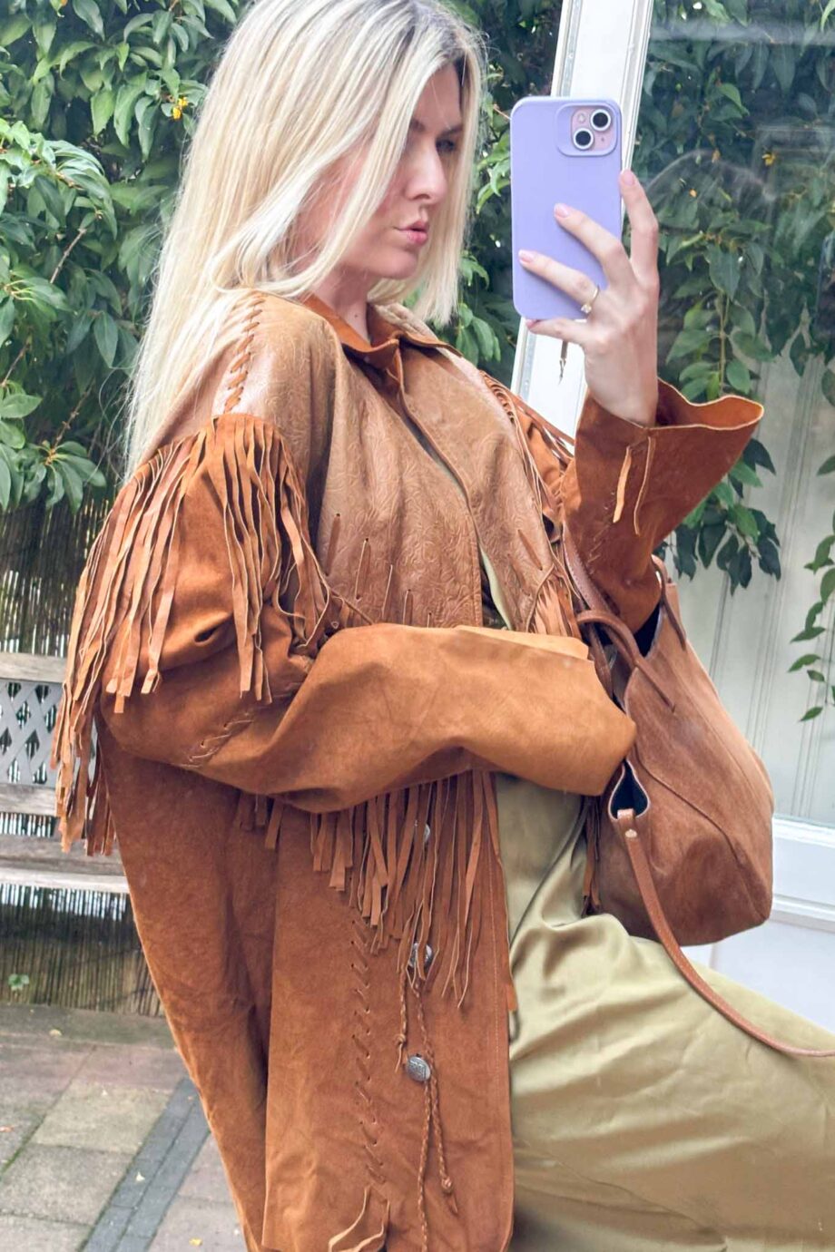 The 70s love story fringe suede jacket
