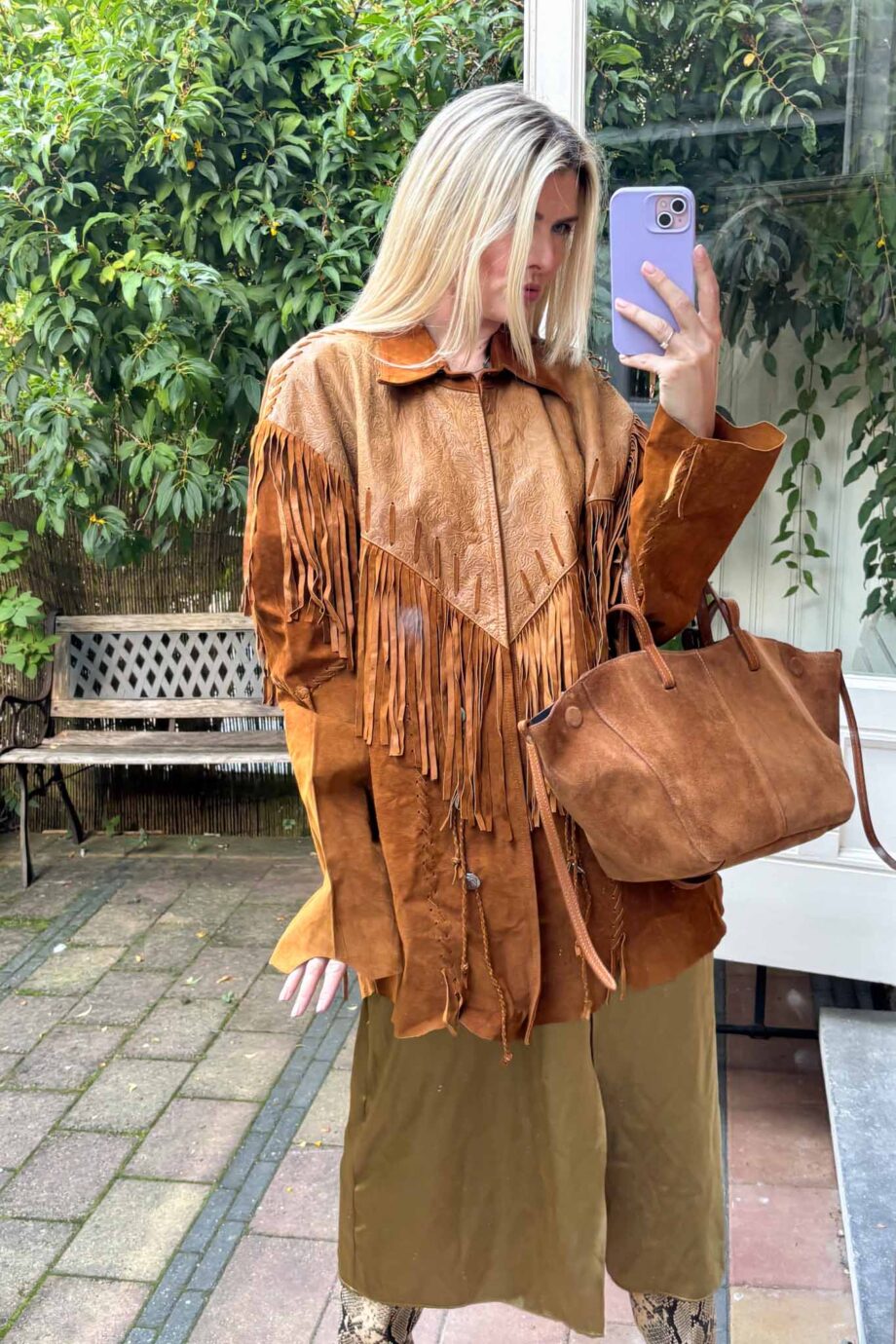 The 70s love story fringe suede jacket