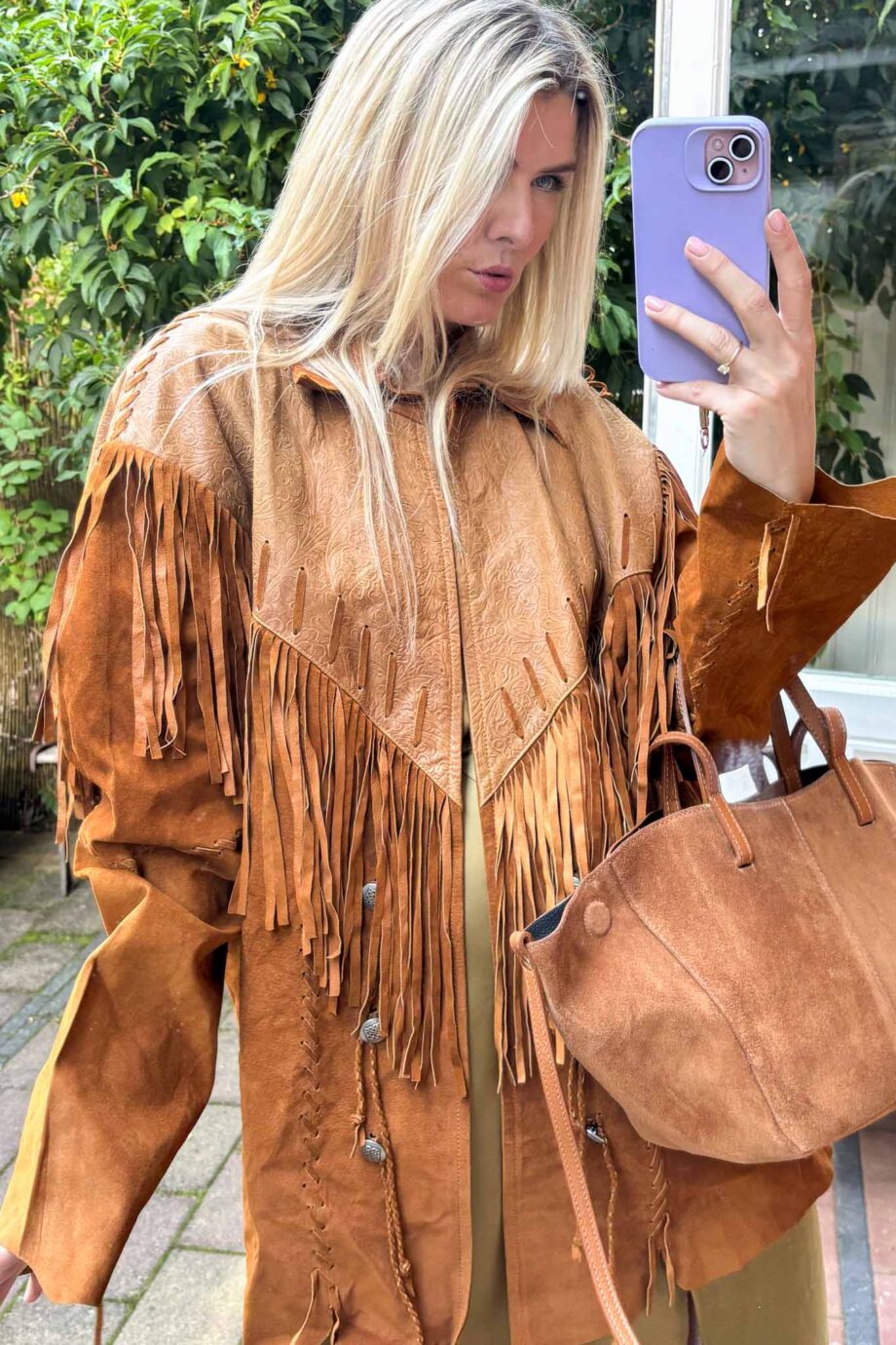 The 70s love story fringe suede jacket
