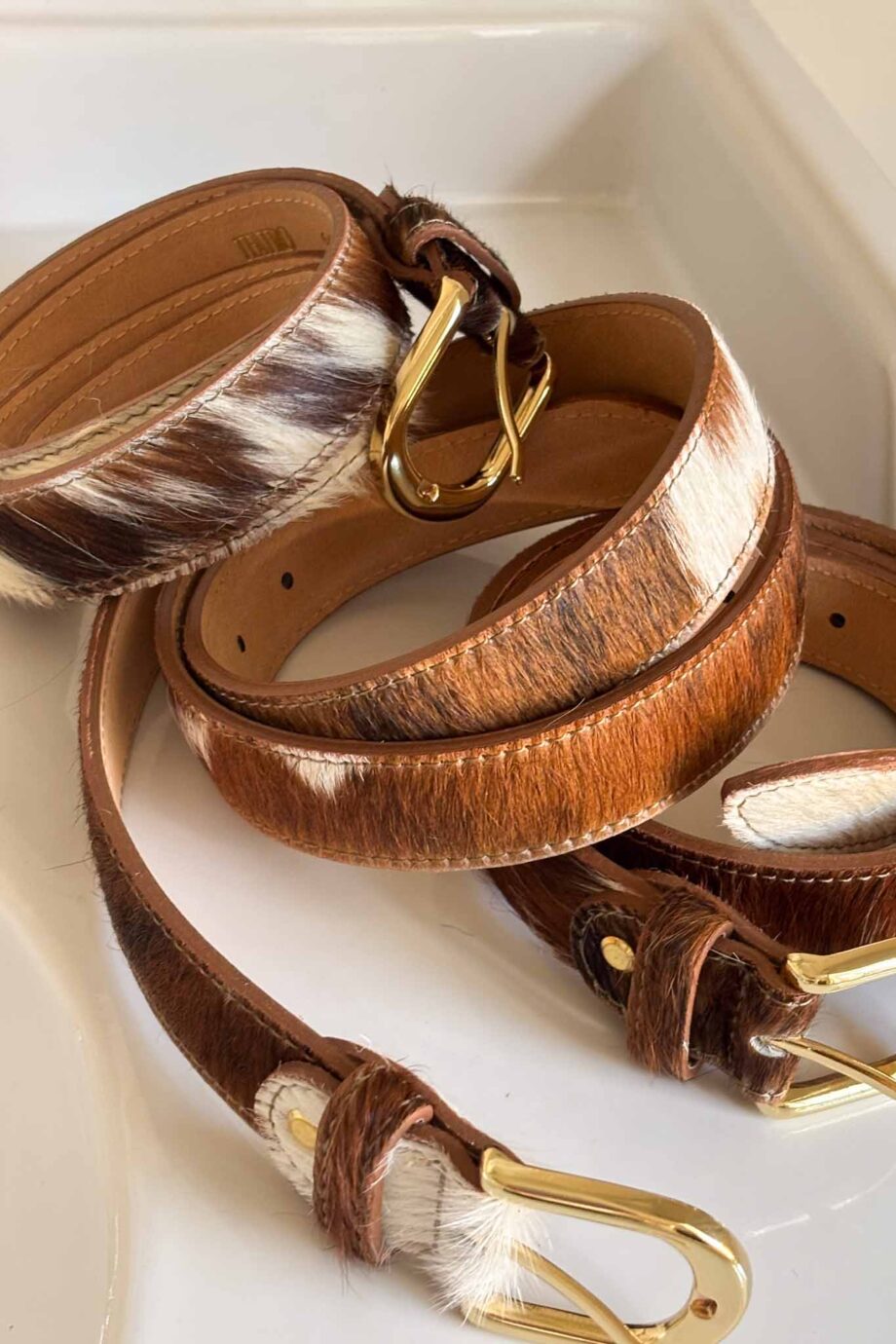 Golden Rodeo genuine leather Italian belt