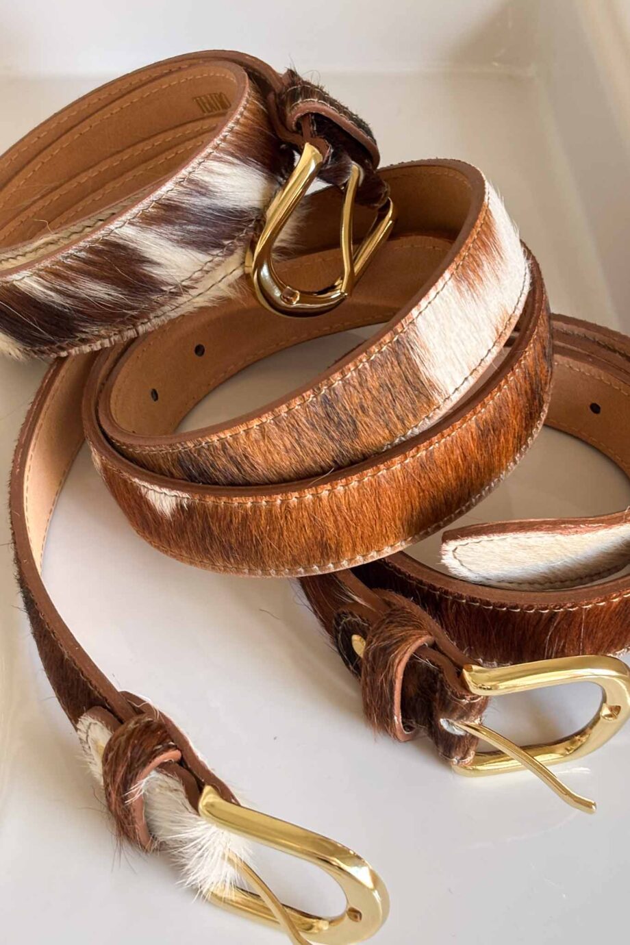 Golden Rodeo genuine leather Italian belt