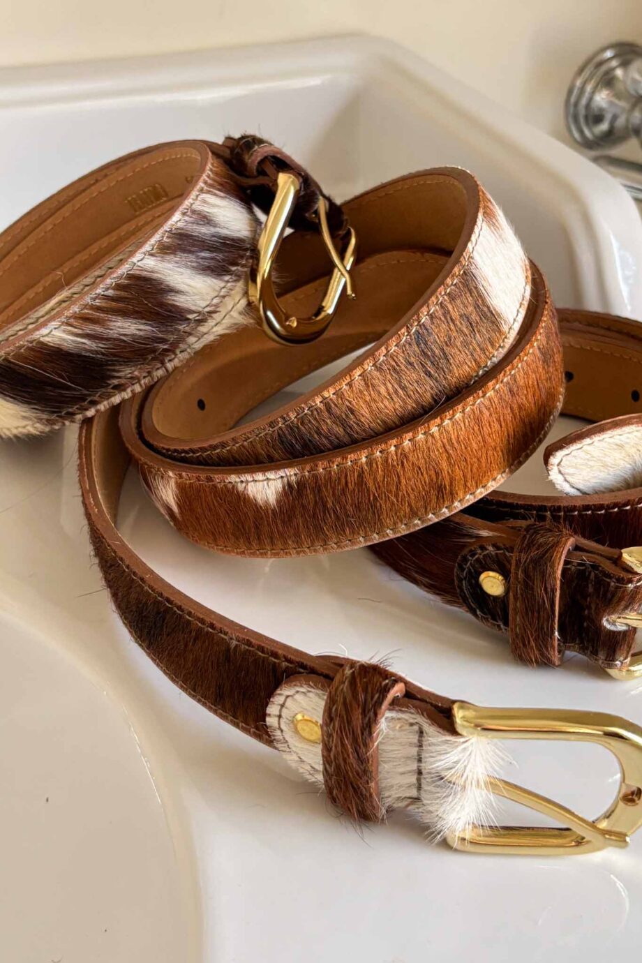 Golden Rodeo genuine leather Italian belt