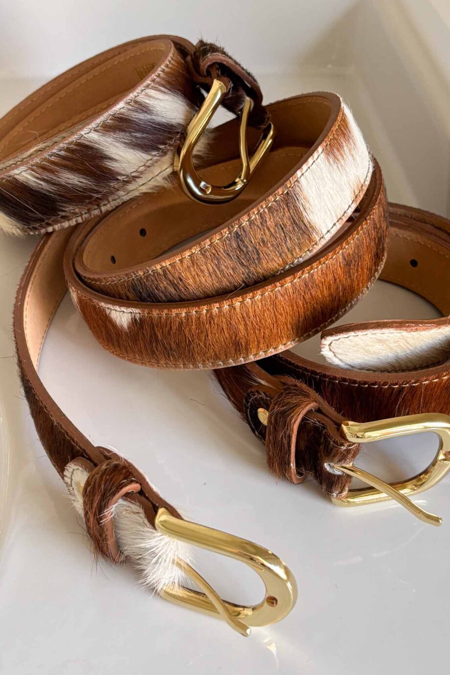 Golden Rodeo genuine leather Italian belt