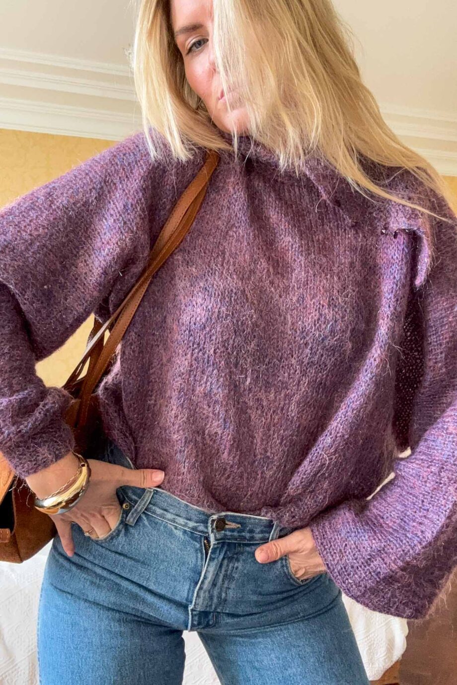 Italian purple haze for fall mohair knit