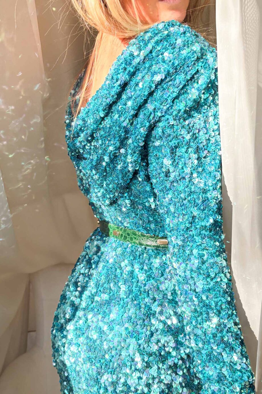 chinese dress ladies Mac Duggal 20442 - Long Sheer Sequin Embellished Mesh Overlay Sheath Dress
