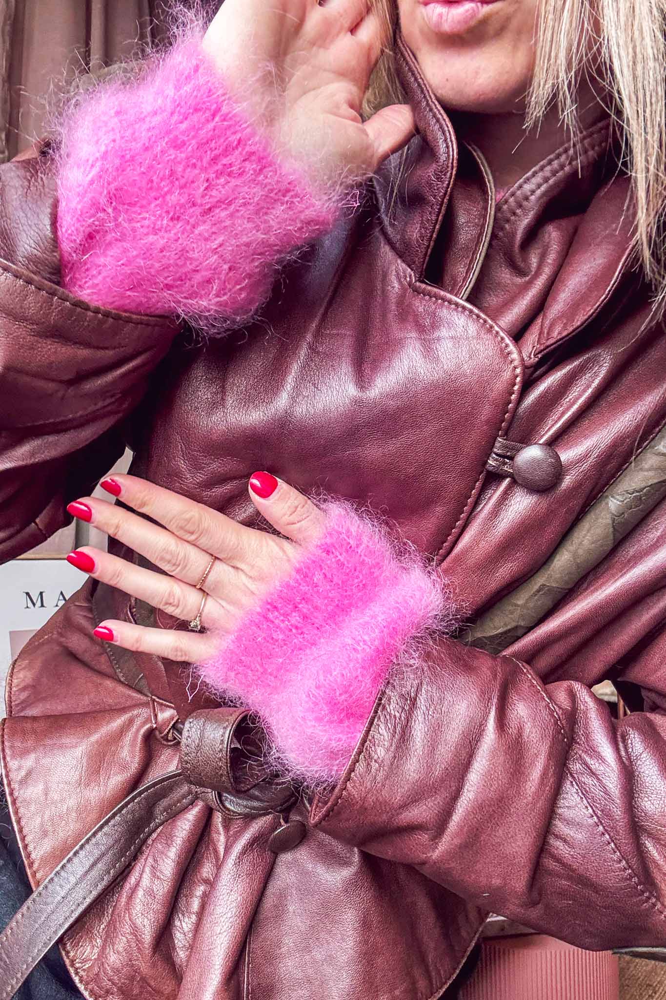 Camel Riot 1980s Leather Jacket