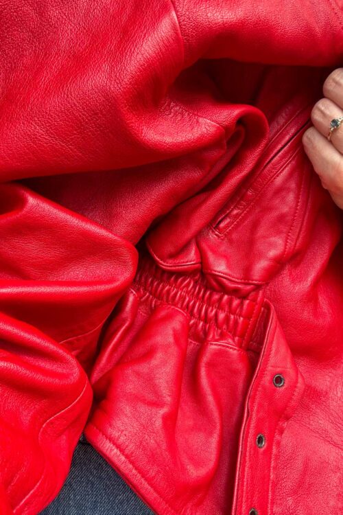 The Sculpted Leather Peplum Jacket