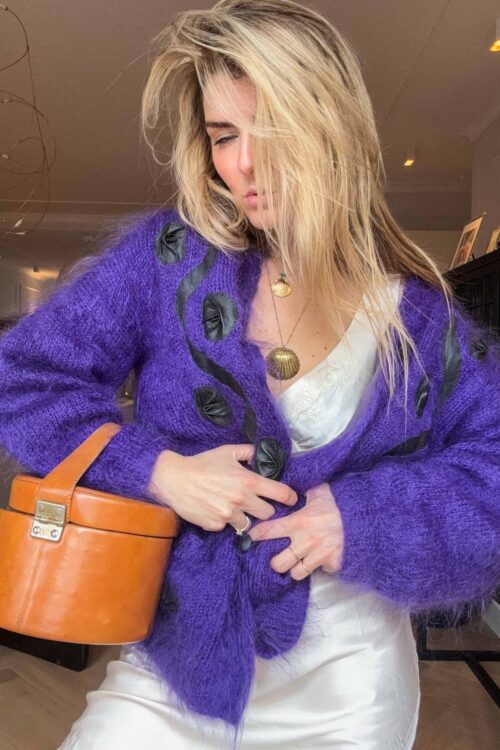 Purple Winter Whisper Maxi Knit