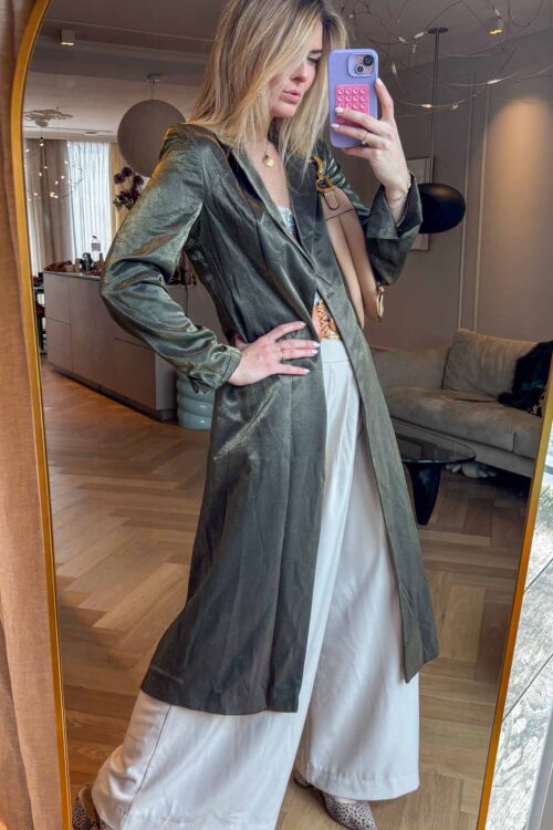 Sage Serenity Satin Maxi Kaftan